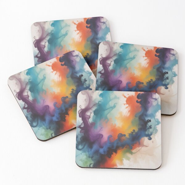 Item preview, Digital colorful smoke pattern print design designed and sold by imanshu.