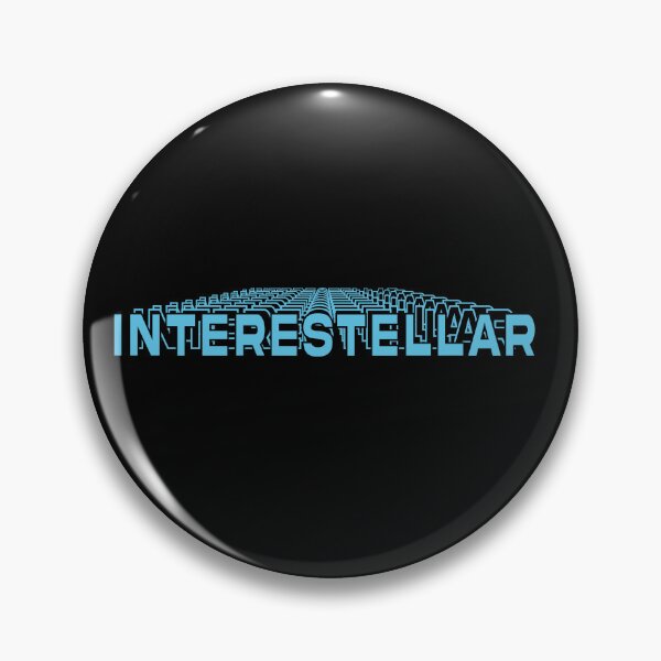 Item preview, Sky blue text design in with the word INTERSTELLAR repeated 3d style designed and sold by Sock Garden.