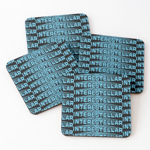 Item preview, Sky blue text design in with the word INTERSTELLAR repeated 3d style designed and sold by Sock Garden.