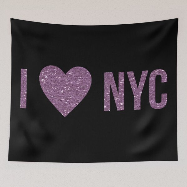Item preview, I love NYC (glitter purple edition) designed and sold by asanaworld.