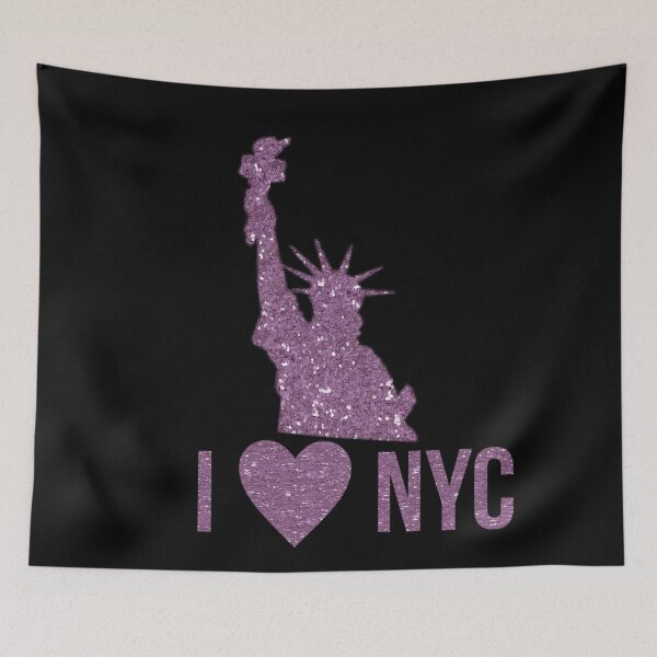 Item preview, I love New York City (glitter purple edition) designed and sold by asanaworld.