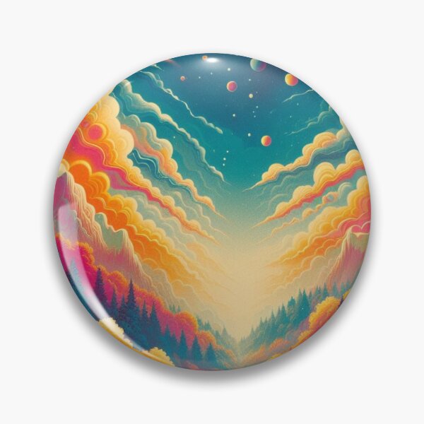 Item preview, dreamy forest clorful nature peaceful abstract sky and universe art designed and sold by scabsecrete.