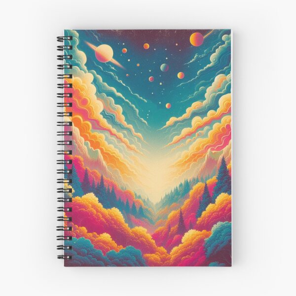 Item preview, dreamy forest clorful nature peaceful abstract sky and universe art designed and sold by scabsecrete.