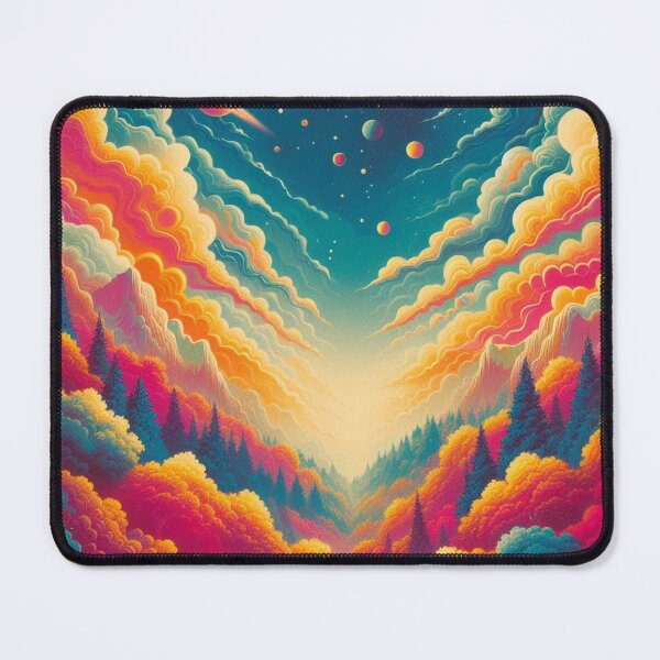 Item preview, dreamy forest clorful nature peaceful abstract sky and universe art designed and sold by scabsecrete.