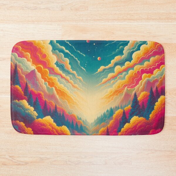 Item preview, dreamy forest clorful nature peaceful abstract sky and universe art designed and sold by scabsecrete.