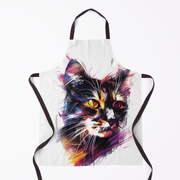 Item preview, Colorful abstract cat designed and sold by aghnadarragh.