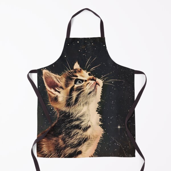 Item preview, Adorable Retro Art Cat Kitten in Space Cute Vintage Funny designed and sold by LVTFCOarts.