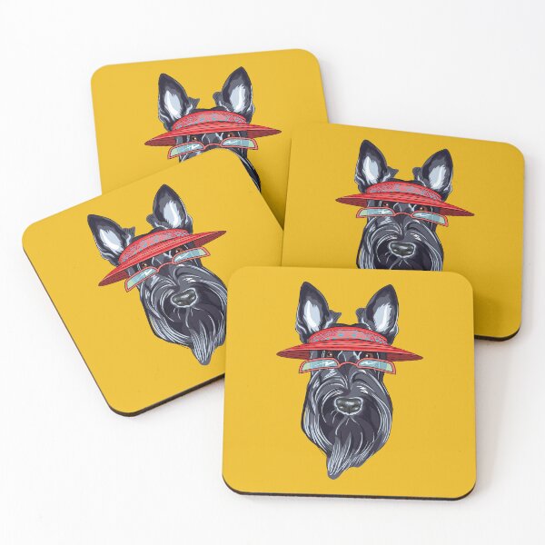 Item preview, Scottish Terrier in red sun visor  designed and sold by kavalenkavart.
