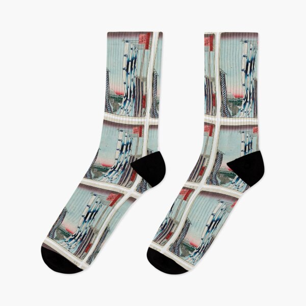 Item preview, Dyers' Quarter, Kanda, No. 75 from One Hundred Famous Views of Edo Utagawa Hiroshige  | Japanese Ukiyo-e  Woodblock prints by Utagawa Hiroshige. designed and sold by TeeARTHY.