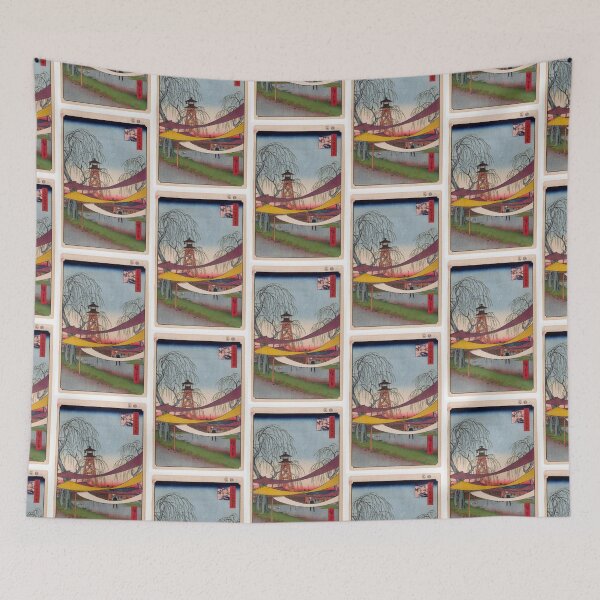 Item preview, Hatsune Riding Grounds, Bakuro-cho, No. 6 in One Hundred Famous Views of Edo Utagawa Hiroshige | Japanese Ukiyo-e  Woodblock prints by Utagawa Hiroshige. designed and sold by TeeARTHY.