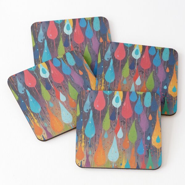 Item preview, Digital colorful Raindrop pattern print design designed and sold by imanshu.