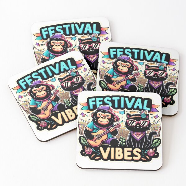 Item preview, Colorful Gorilla Black Cat Vacation Festival Concert Tour designed and sold by JediKittenWars.