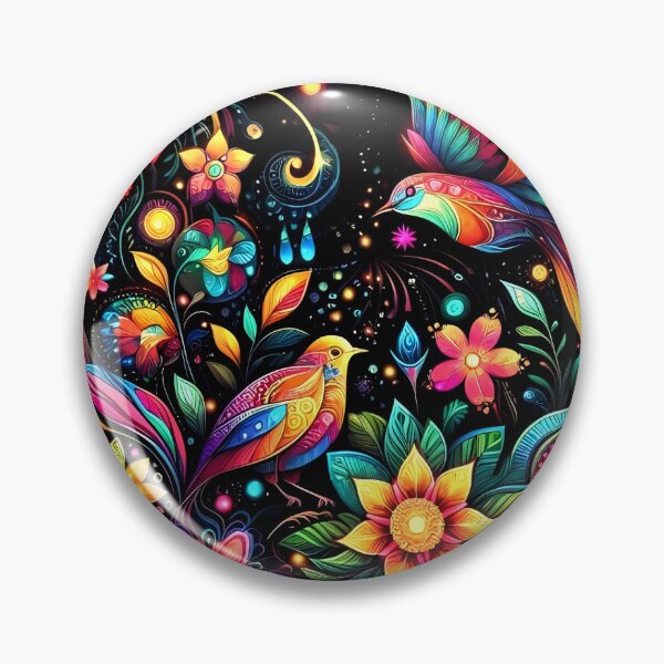Item preview, Fantasy floral and birds designed and sold by EmElle Art Studio.