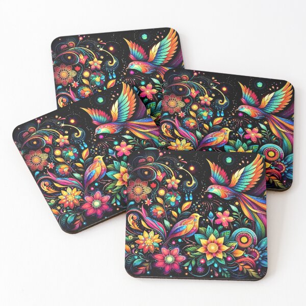 Item preview, Fantasy floral and birds designed and sold by EmElle Art Studio.