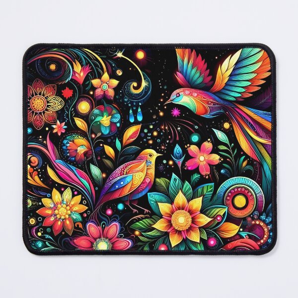 Item preview, Fantasy floral and birds designed and sold by EmElle Art Studio.