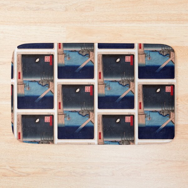 Item preview, Tsukudajima From Eitai Bridge, No. 4 in One Hundred Famous Views of Edo Utagawa Hiroshige | Japanese Ukiyo-e  Woodblock prints by Utagawa Hiroshige. designed and sold by TeeARTHY.