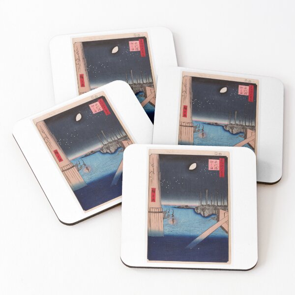 Item preview, Tsukudajima From Eitai Bridge, No. 4 in One Hundred Famous Views of Edo Utagawa Hiroshige | Japanese Ukiyo-e  Woodblock prints by Utagawa Hiroshige. designed and sold by TeeARTHY.