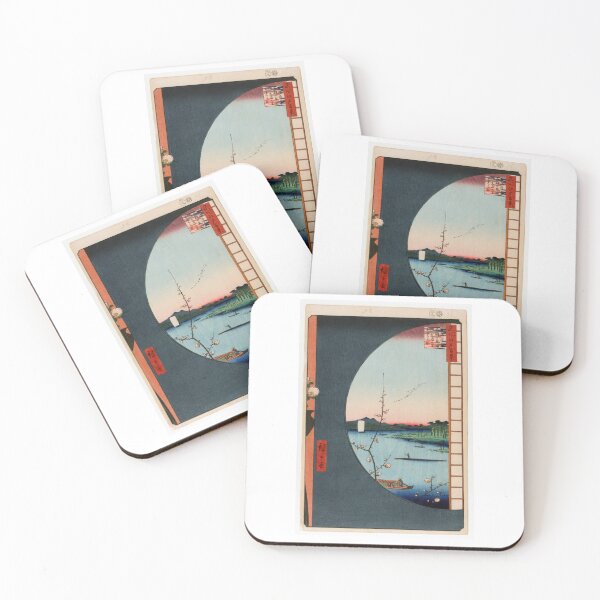 Item preview, View From Massaki of Suijin Shrine, Uchigawa Inlet, and Sekiya, No. 36 in One Hundred Famous Views of Edo Utagawa Hiroshige | Japanese Ukiyo-e  Woodblock prints by Utagawa Hiroshige. designed and sold by TeeARTHY.