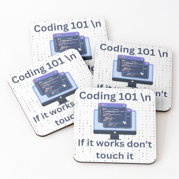 Item preview, Coding 101, if it works don't touch it, funny coding designed and sold by NoetherSym.