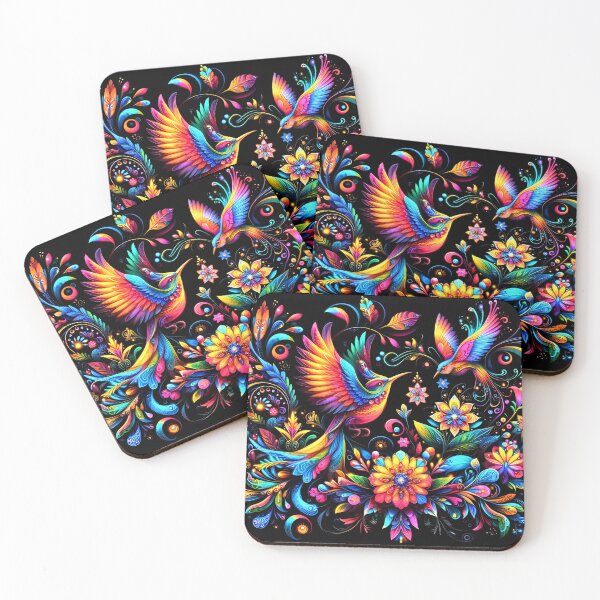 Item preview, Fantasy floral and birds designed and sold by EmElle Art Studio.