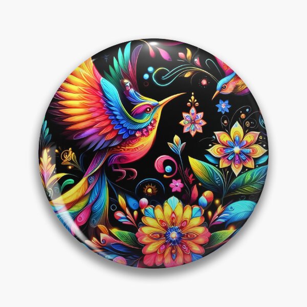 Item preview, Fantasy floral and birds designed and sold by EmElle Art Studio.
