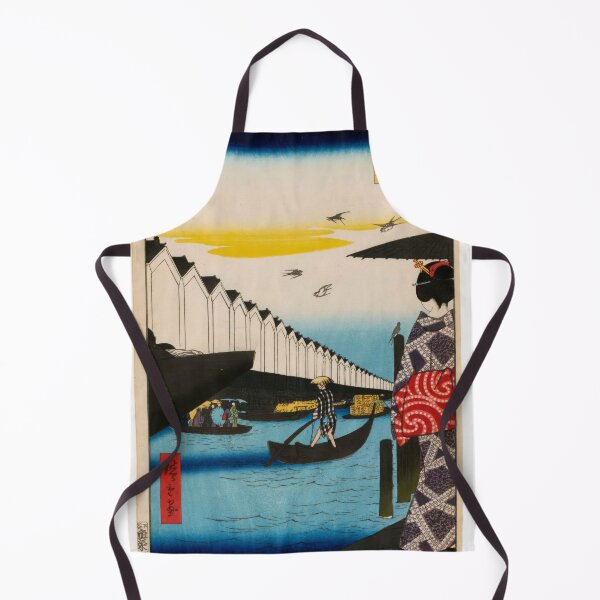 Item preview, Yoroi Ferry, Koami-cho (Yoroi no Watashi Koami-cho), No. 46 from One Hundred Famous Views of Edo Utagawa Hiroshige | Japanese Ukiyo-e Woodblock prints by Utagawa Hiroshige. designed and sold by TeeARTHY.