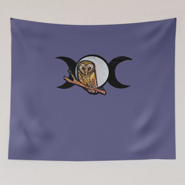 Item preview, Triple Moon Owl designed and sold by FrictionMaxxing.