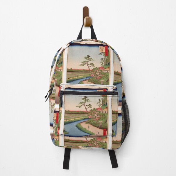 Item preview, Basho's Hermitage and Camellia Hill on the Kanda Aqueduct at Sekiguchi, No. 40   | Japanese Ukiyo-e  Woodblock prints by Utagawa Hiroshige. designed and sold by TeeARTHY.