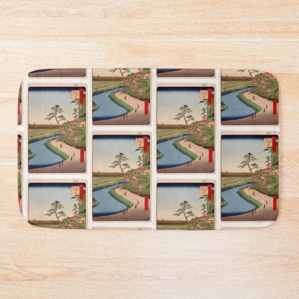 Item preview, Basho's Hermitage and Camellia Hill on the Kanda Aqueduct at Sekiguchi, No. 40   | Japanese Ukiyo-e  Woodblock prints by Utagawa Hiroshige. designed and sold by TeeARTHY.