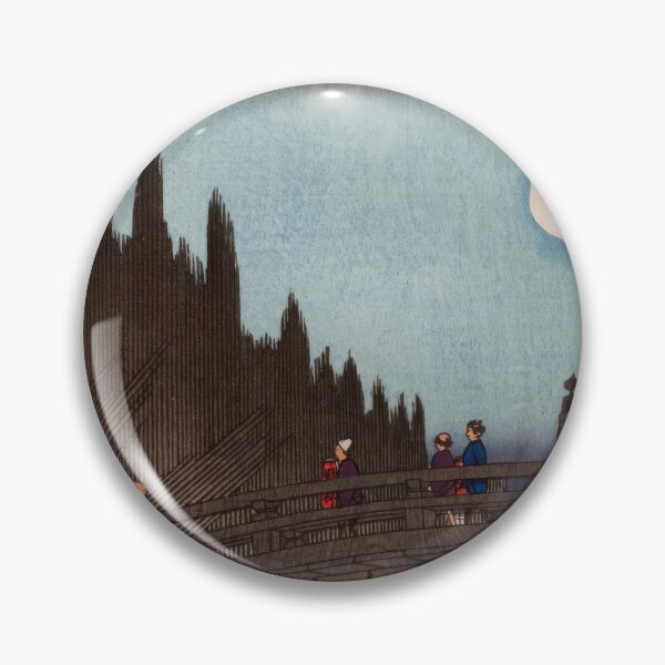 Item preview, Bamboo Yards, Kyobashi Bridge, No. 76  One Hundred Famous Views of Edo Utagawa Hiroshige  | Japanese Ukiyo-e  Woodblock prints by Utagawa Hiroshige. designed and sold by TeeARTHY.