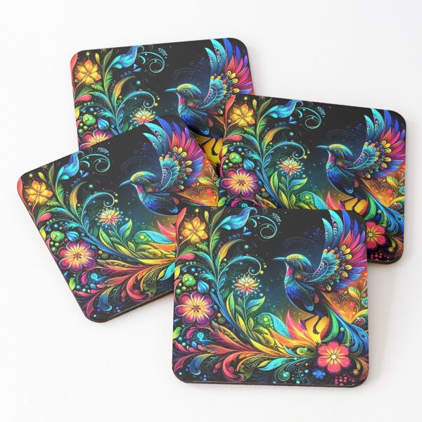 Item preview, Fantasy floral and bird designed and sold by EmElle Art Studio.
