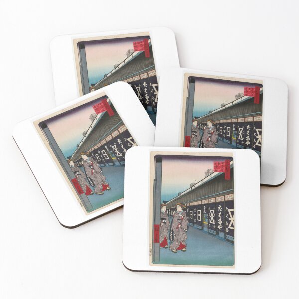 Item preview, Cotton-Goods Lane, Odenma-cho, No. 7 in One Hundred Famous Views of Edo Utagawa Hiroshige  | Japanese Ukiyo-e  Woodblock prints by Utagawa Hiroshige. designed and sold by TeeARTHY.