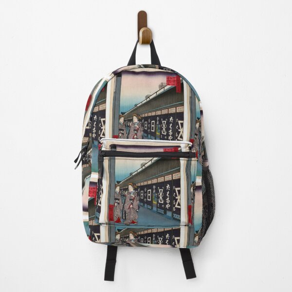 Item preview, Cotton-Goods Lane, Odenma-cho, No. 7 in One Hundred Famous Views of Edo Utagawa Hiroshige  | Japanese Ukiyo-e  Woodblock prints by Utagawa Hiroshige. designed and sold by TeeARTHY.