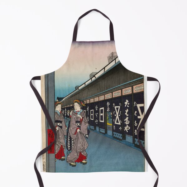 Item preview, Cotton-Goods Lane, Odenma-cho, No. 7 in One Hundred Famous Views of Edo Utagawa Hiroshige | Japanese Ukiyo-e Woodblock prints by Utagawa Hiroshige. designed and sold by TeeARTHY.