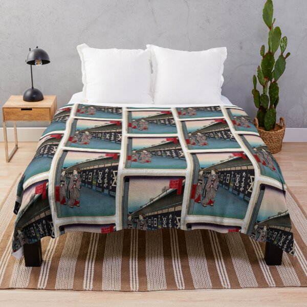 Item preview, Cotton-Goods Lane, Odenma-cho, No. 7 in One Hundred Famous Views of Edo Utagawa Hiroshige  | Japanese Ukiyo-e  Woodblock prints by Utagawa Hiroshige. designed and sold by TeeARTHY.