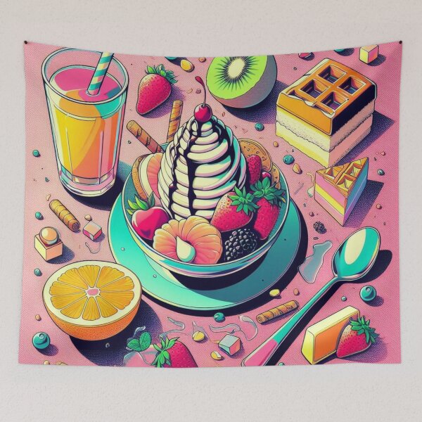 Item preview, Artful Delights: A Pop Art Aesthetic Dessert Experience designed and sold by StickerStudio27.