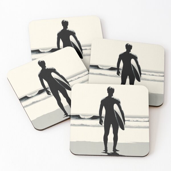 Item preview, Surfer's Contemplation: A Minimalist Beach Moment designed and sold by Tsurfinculture.