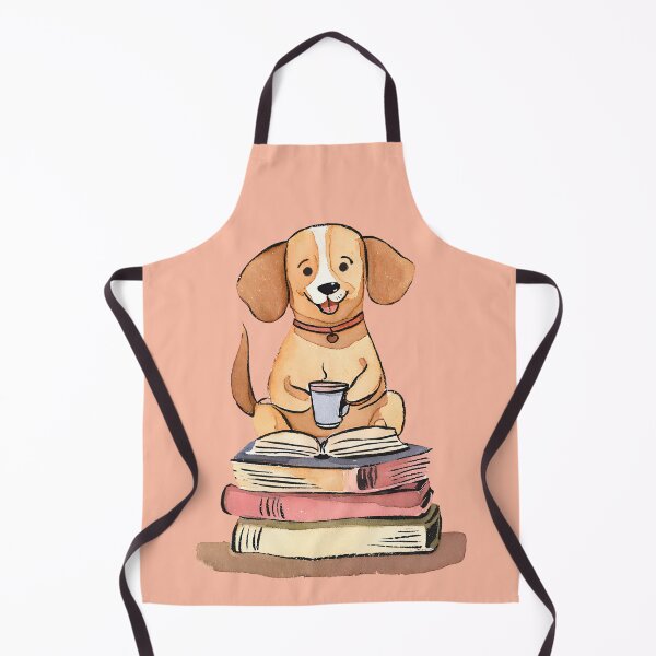 Item preview, Cute Watercolor Books and Coffee and Dogs  designed and sold by FarmOfCuties.
