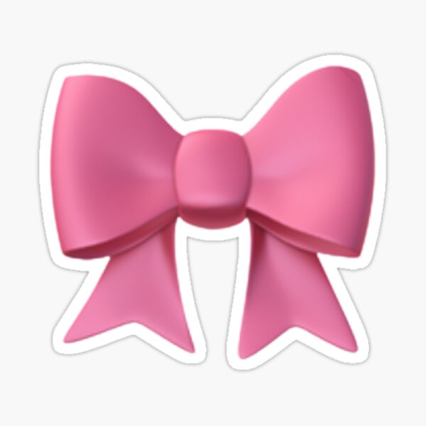 Artikel-Vorschau von Kokette rosa Schleife Emoji Sticker, designt und verkauft von MollyElynDesign.