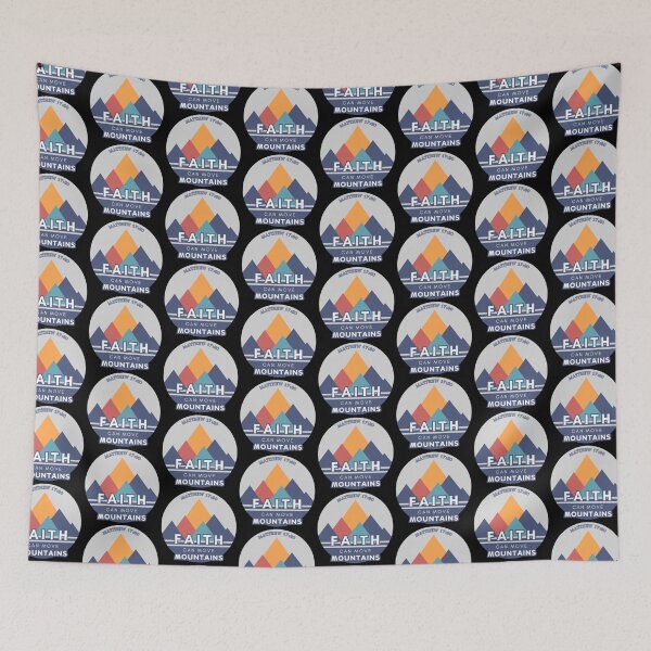 Item preview, Christian Quote - Faith Can Move Mountains - Matthew 17:20 Bible Verse designed and sold by Share-Blessings.