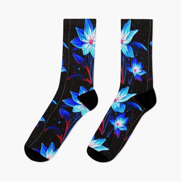 Artikelvorschau, blaue, rote Sternblumen entworfen und verkauft von janjacbu.