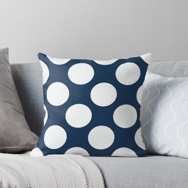 Item preview, White polka dots on navy blue surface  designed and sold by IftinDesigns.