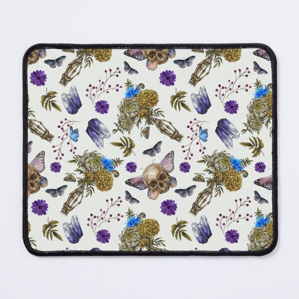 Item preview, Hocus-pocus skull moth Witchcraft watercolor pattern designed and sold by MonochromeEcho.