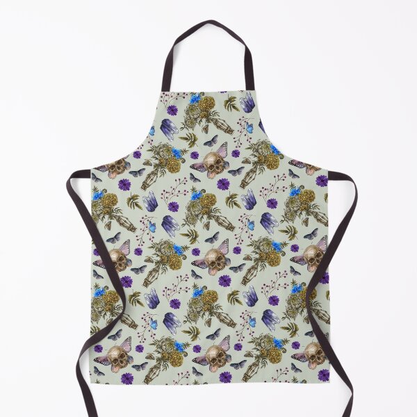 Item preview, Hocus-pocus skull moth Witchcraft watercolor pattern designed and sold by MonochromeEcho.