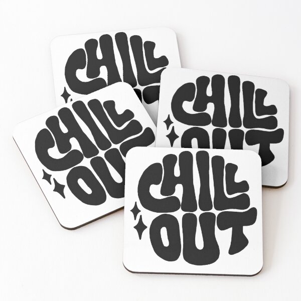 Item preview, Black Chill Out, Quote | Minimalistic Tattoo Design Style, Line Art Illustration  designed and sold by bymtsef.