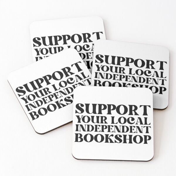 Item preview, Support Your Local Indie Bookshop (black text) designed and sold by WorldandWords.