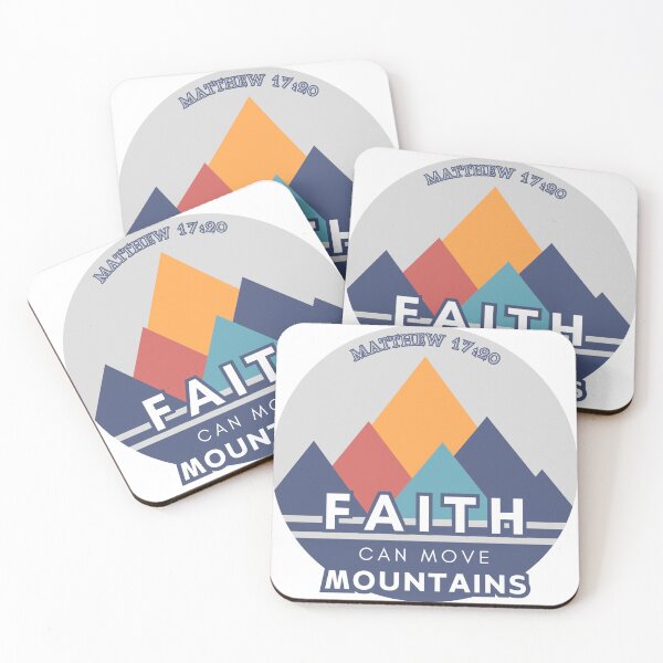Item preview, Christian Quote - Faith Can Move Mountains - Matthew 17:20 Bible Verse designed and sold by Share-Blessings.