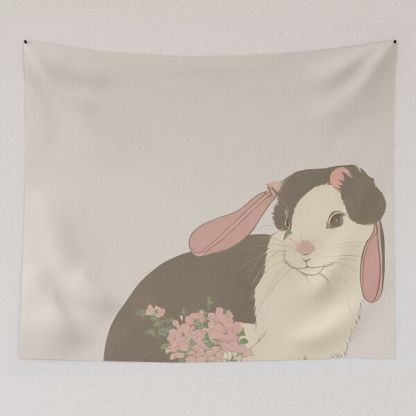 Item preview, Spring Cute Holland Lop Rabbit Mom Lop Flowery Lop Eared Bunny designed and sold by wigobun.