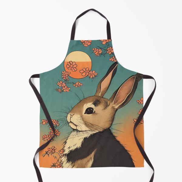 Item preview, Beautiful Sunset American Dutch Bunny in Spring Cherry Blossom Season Japanese Vibes designed and sold by wigobun.