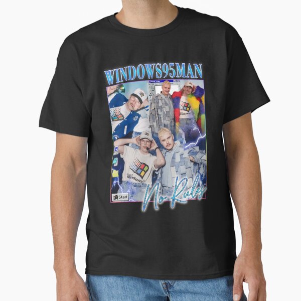 Item preview, Windows95man - No Rules - Finland Eurovision 2024 90s Tee designed and sold by jenni-wolf.